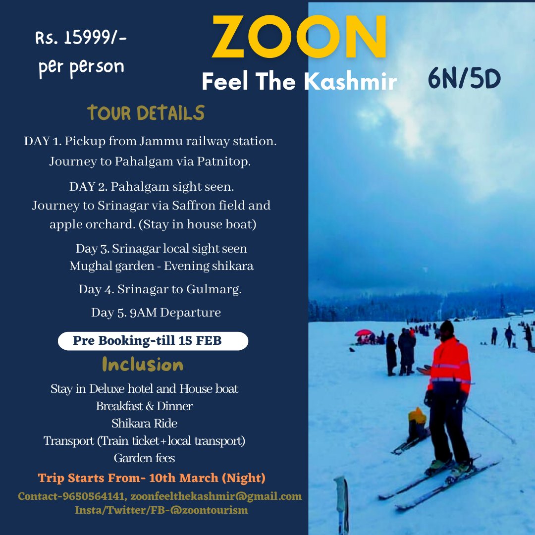Let's travel Kashmir... Call or WhatsApp for detail....
.
.
.
.
.
.
.
#kashmirpackages #kashmirtrip #kashmirtrain #kashmirtourism #kashmir #kashmirbeauty #kashmirdiaries #kashmirvalley