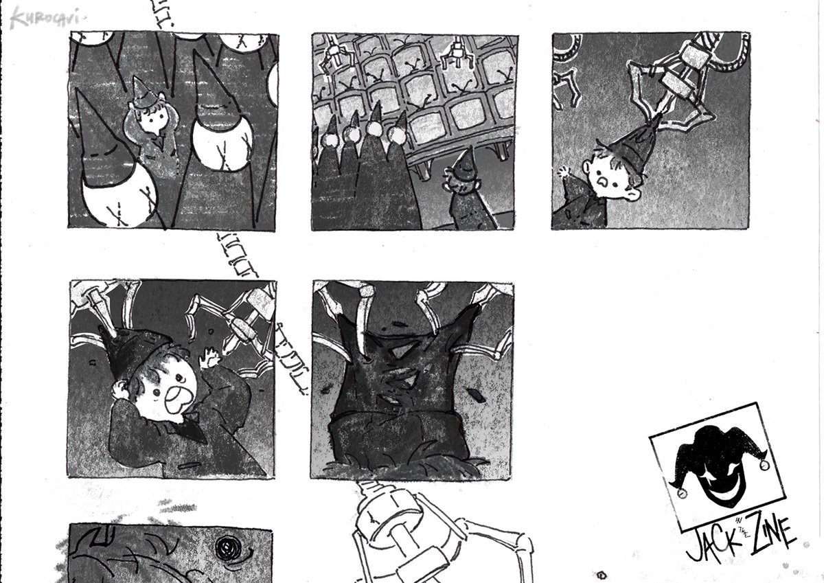 Preview panels of my piece in @jackinthezine - A short comic titled 'STOP', from jitb's 4th track. Follow and cheer for tiny Hope as he ventures out of his safety zone, and into a big world. :)
Shop is at the link below:
♦️🔗 https://t.co/LMgjimMvnh