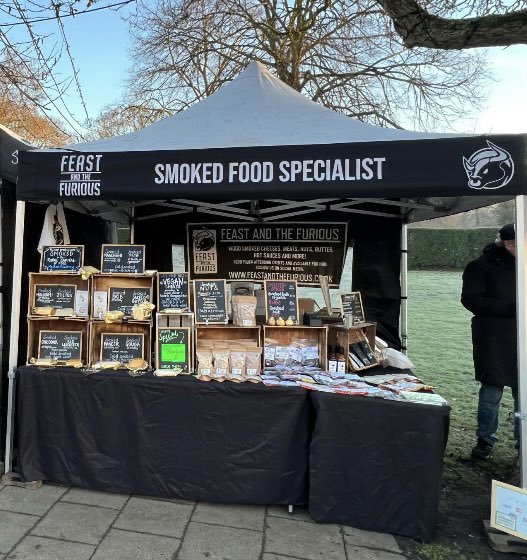 TCFM_1's tweet photo. Great to see the guys from @FeastAndFurious today at the West Bridgford Farmers Market, very busy..! And good to bump into Martin from Wollaton Honey 🍯 https://t.co/OvWcdy62aQ