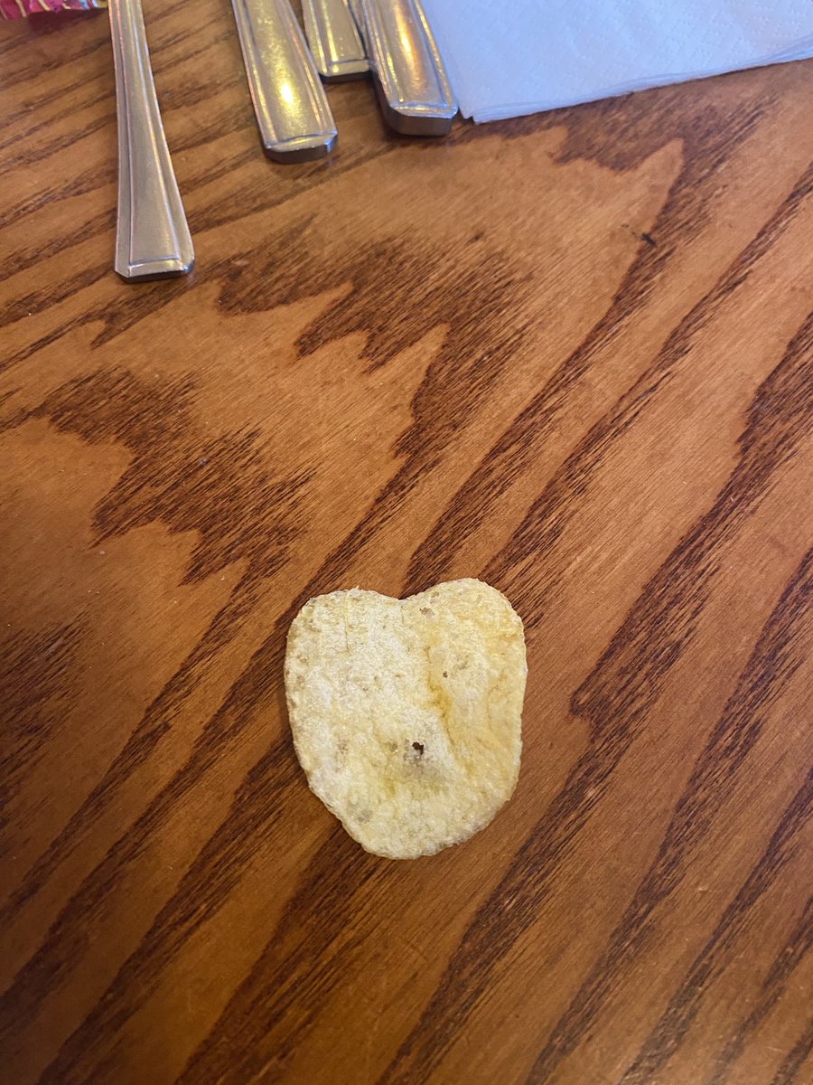 Heart shaped crisp! <a href="/walkers_crisps/">Walkers Crisps</a> #lovefromwalkers