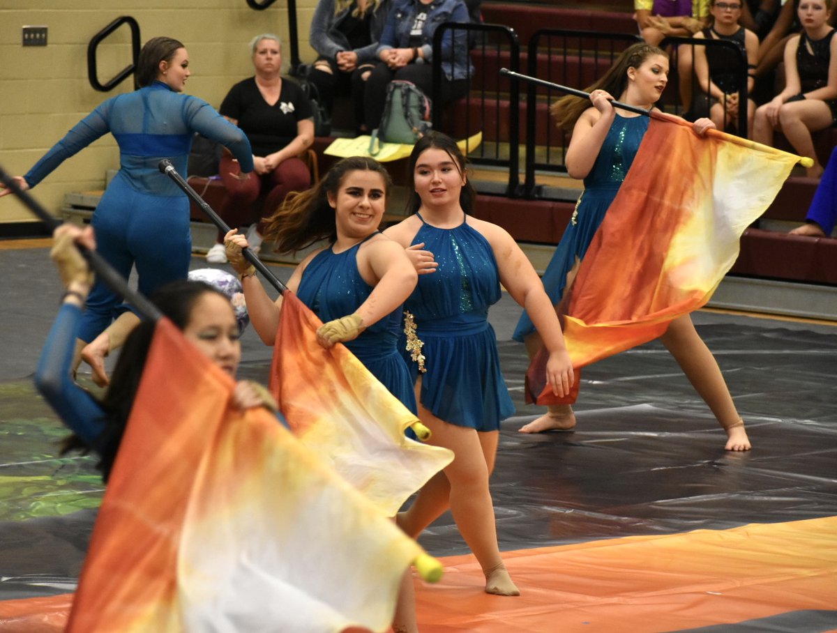 rrbandboosters's tweet photo. Fabulous shows last night from all three Round Rock Winterguards! Up Next, WGI for Varsity on 2/18 in Houston and TCGC for JV on 2/18 at Hays! Cadet's next competition is 2/25 at Ann Richards!
🖤 🐉 🚩
#gorockguard #whitewingeddove #whataboutus #glowinup @rrisdfinearts https://t.co/LcPXwXaR3J