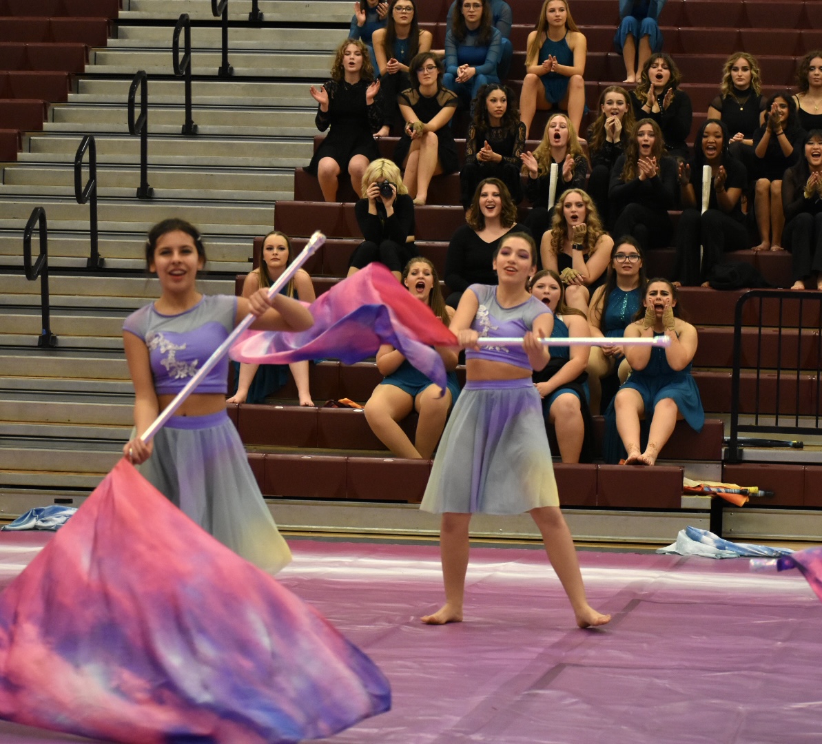 rrbandboosters's tweet photo. Fabulous shows last night from all three Round Rock Winterguards! Up Next, WGI for Varsity on 2/18 in Houston and TCGC for JV on 2/18 at Hays! Cadet's next competition is 2/25 at Ann Richards!
🖤 🐉 🚩
#gorockguard #whitewingeddove #whataboutus #glowinup @rrisdfinearts https://t.co/LcPXwXaR3J