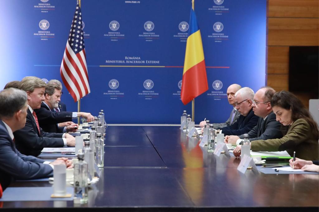 BogdanAurescu's tweet image. Excellent mtg with @RepMikeRogersAL &amp;amp; @HASC Rep. Delegation on 🇷🇴-🇺🇸Strategic Partnership &amp;amp; regional security situation. Welcomed 🇺🇸Armed Services Committee’s commitment to support deterrence&amp;amp;defence efforts on #EasternFlank &amp;amp; importance of #BlackSea for transatlantic security.