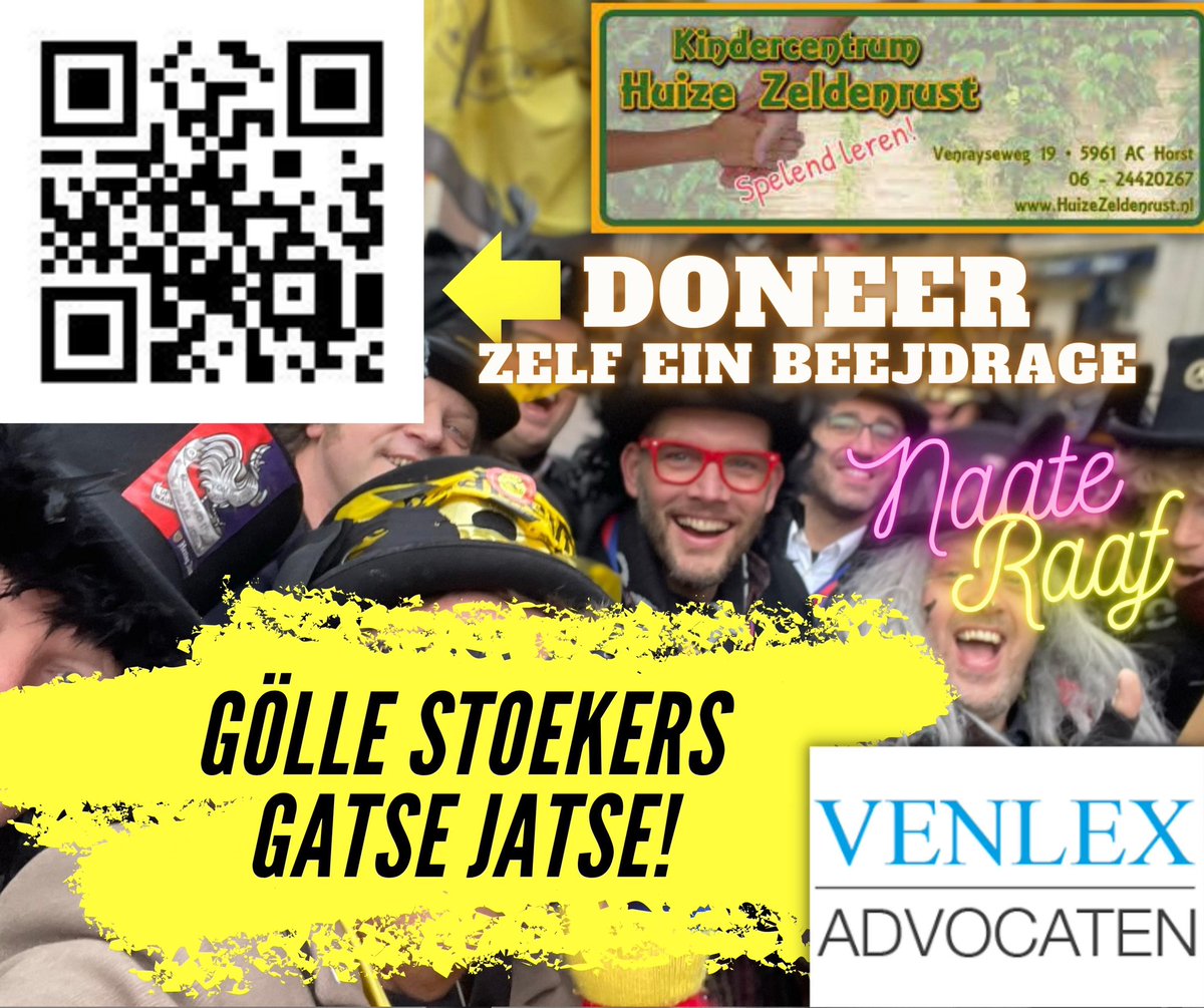 Danke, Huize Zeldenrust en Venlex Advocaote! Zônder ôg waas 't Gatse Jatse noëit zoë jatsig gewaore!