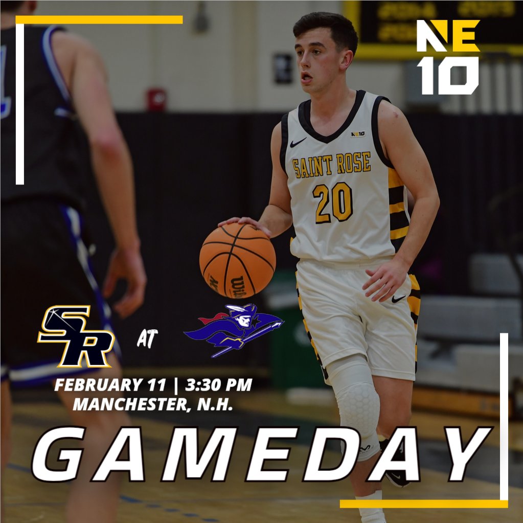 Game Day! @saintrosembb meets Southern New Hampshire in a 3:30 conference tilt in Manchester, N.H. #gogoldenknights Live Video: bit.ly/3rAUKpP Live Stats: bit.ly/3KGFpwm