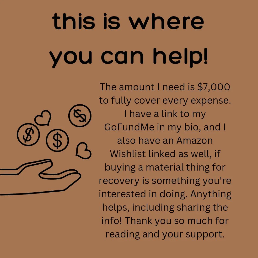 mixahwazowski's tweet photo. hi everyone, huuuuge announcement: i've finally scheduled my top surgery! however, it's a very expensive surgery, not to mention associated costs, so i am raising money for it.

the link to my gofundme will be in my bio and here: https://t.co/HbmwP0Eln5 https://t.co/KLTMNWuujm