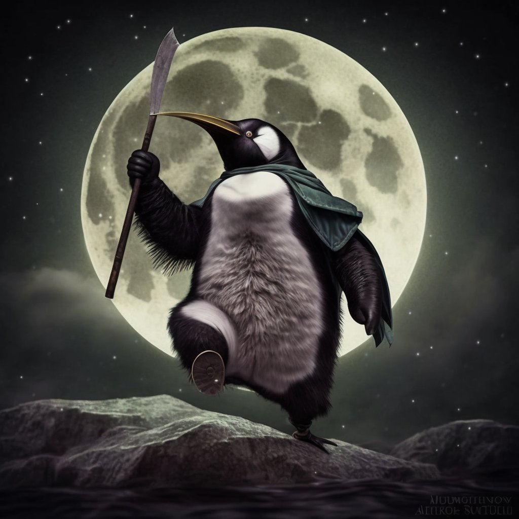 qoopcp's tweet photo. soft : midjouney
prompt : alt
Attributes : EARTH
moonlit rock penguin 
#AIart #XANA #PENPENZ #Giveaway #FreeMint https://t.co/3jKT9W48Pv