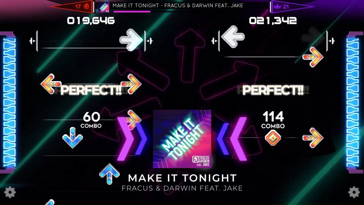FracusAndDarwin's tweet photo. Very pleased to have 'Make It Tonight' featured on the latest song update for @smxgame machines. They are truly all over the globe, so go play one and see if *you* can keep up with 175BPM π
#HappyHardcore #Rave #OriginalVocal #DDR #SoundReact #DanceDanceRevolution #StepmaniaX https://t.co/E1IyQzje9q