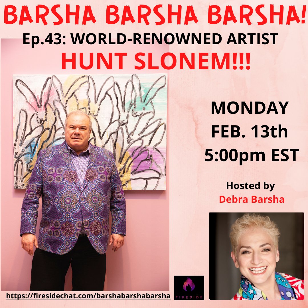 Debra Barsha (@funkfreak) on Twitter photo This will be an amazing conversation with <a href="/HuntSlonem/">Hunt Slonem</a> ! Please join us! To interact live:
f.chat/P8EZ
You will love it!
#huntslonem This will be an amazing conversation with <a href="/HuntSlonem/">Hunt Slonem</a> ! Please join us! To interact live:
f.chat/P8EZ
You will love it!
#huntslonem