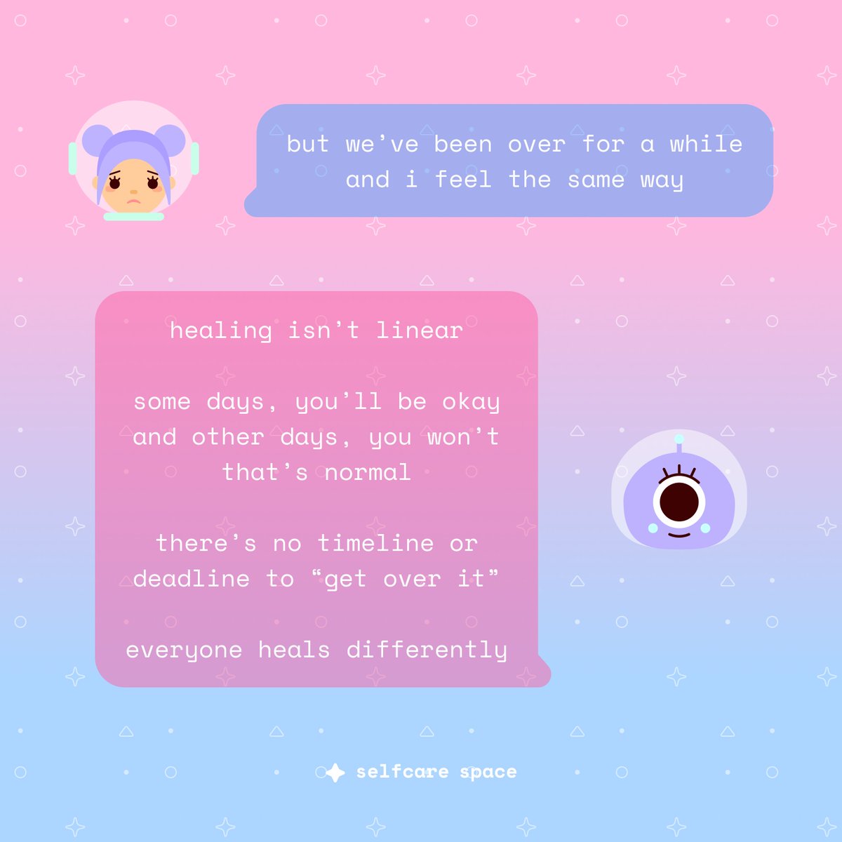 selfcarespaceco's tweet photo. i still miss you and you're not good for me. the power of "and" versus "but." 🥹 part 1 of 2.

#mentalhealth #selfcare #imissyou #relationships #breakups #lonely #vday #vday2023 #valetinesday #valetinesday2023 https://t.co/4p177JnoTN
