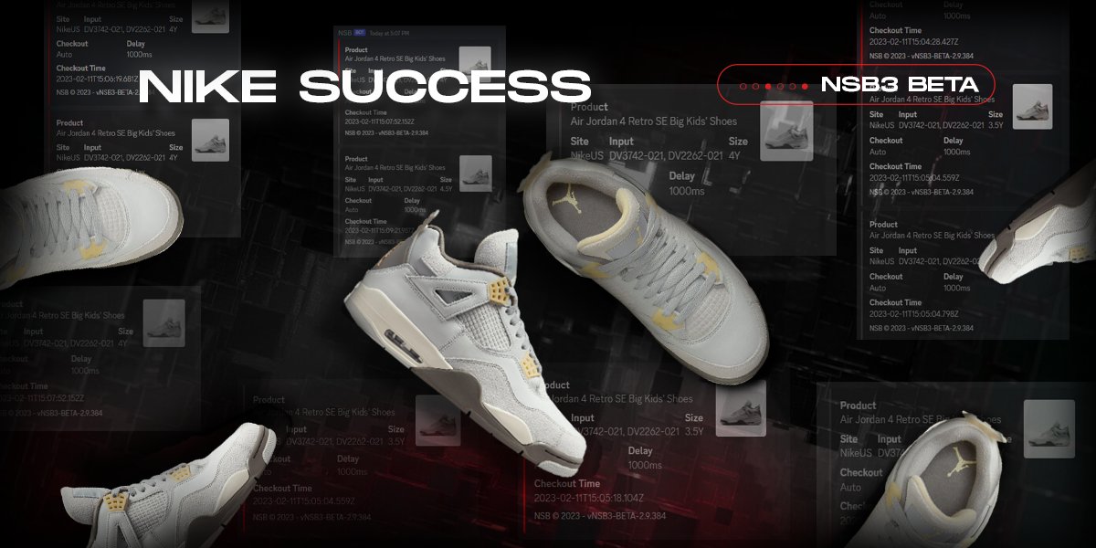NSB3's Nike SNKRS module is shaping up nicely!

60% success rate for our exclusive beta users🔥
Perfecting some final details, and you'll get to run it soon🙏
RT for good luck❤️