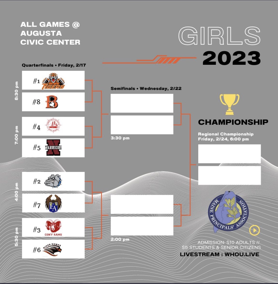 <a href="/andreacreamer/">Andrea Creamer</a> Quarterfinal is Friday 1/17. Here's the updated version