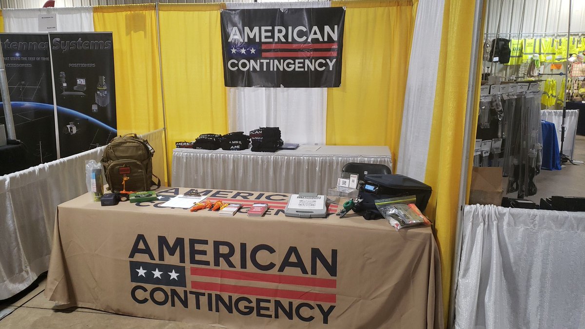 AmConBePrepared's tweet photo. #hamcation2023 Come check out American Contingency at booth 59! We are in the west hall and across from Quicksilver Radio. Come see what preparedness looks like! We would love to talk to you. https://t.co/RNQty7R4vC

#hamradio
#AmericanContingency https://t.co/q5gtlgYzq5