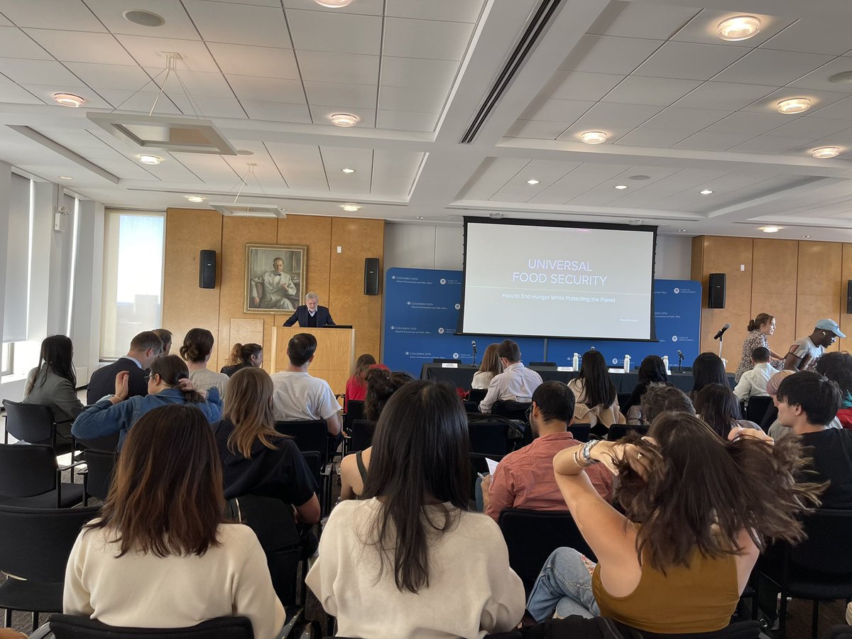 ColumbiaMPADP's tweet photo. Universal Food Security. How to end hunger while protecting the planet? @ColumbiaSIPA @columbiaclimat https://t.co/EzYYBc6vyY