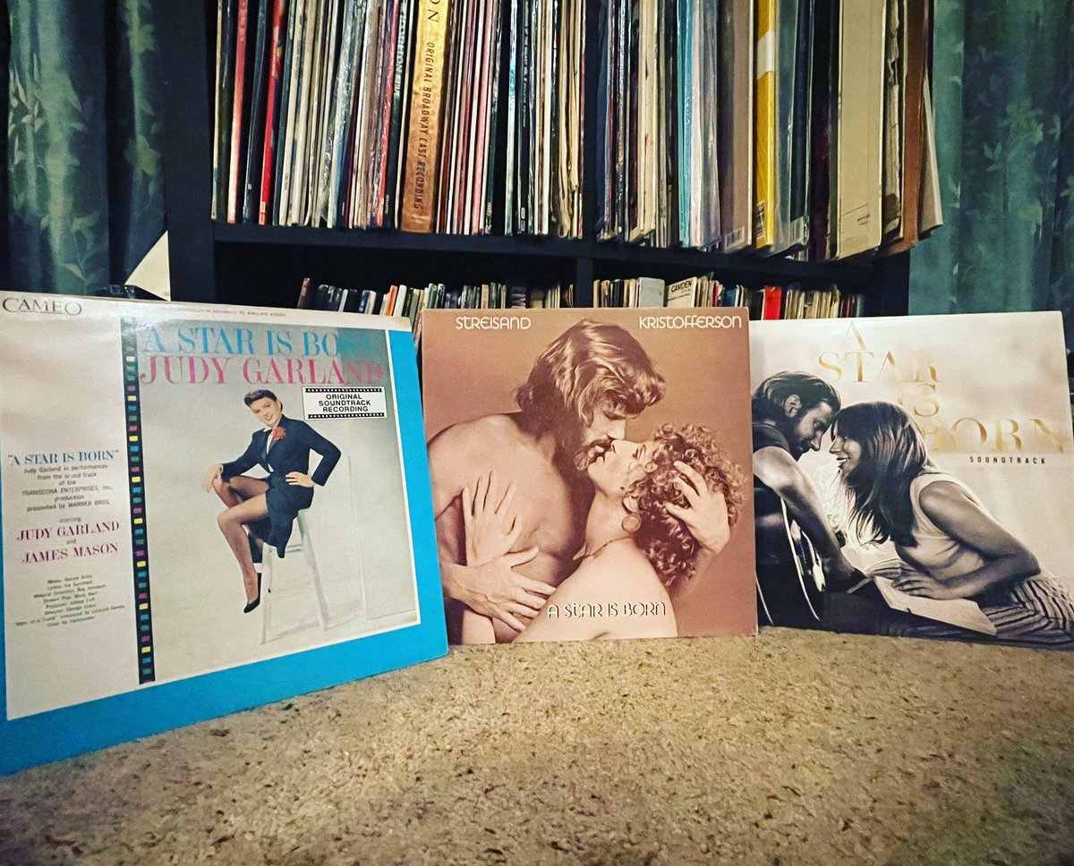 Sound Track Saturday, 3 versions of the movie A Star Is Born (doubt I’ll ever find the fourth and make it a full set!) #SoundtrackSaturday #vinyl #VinylCollector