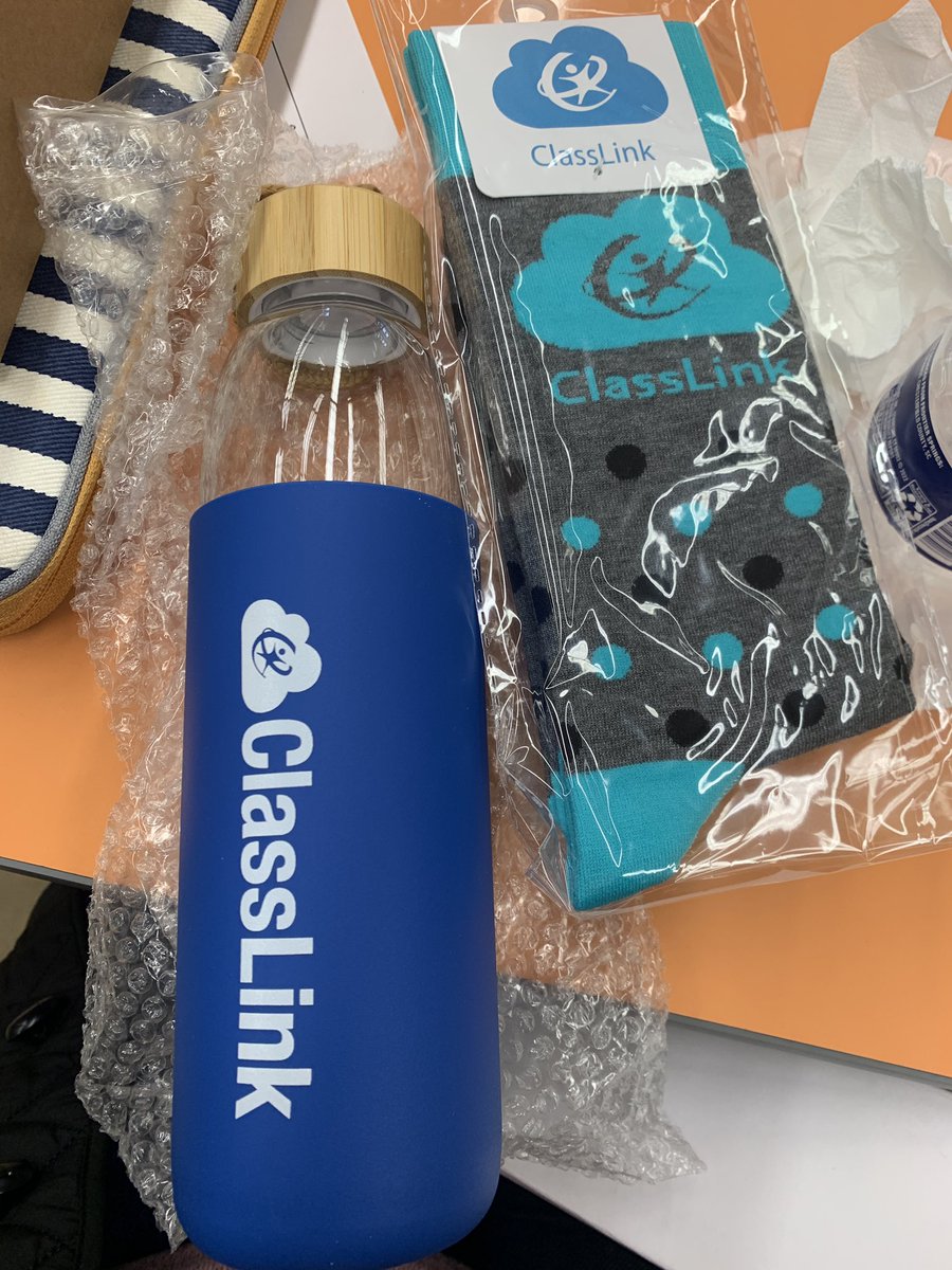 Swag and prizes brought to me by <a href="/ClassLink/">ClassLink</a>  #EdCampForsyth