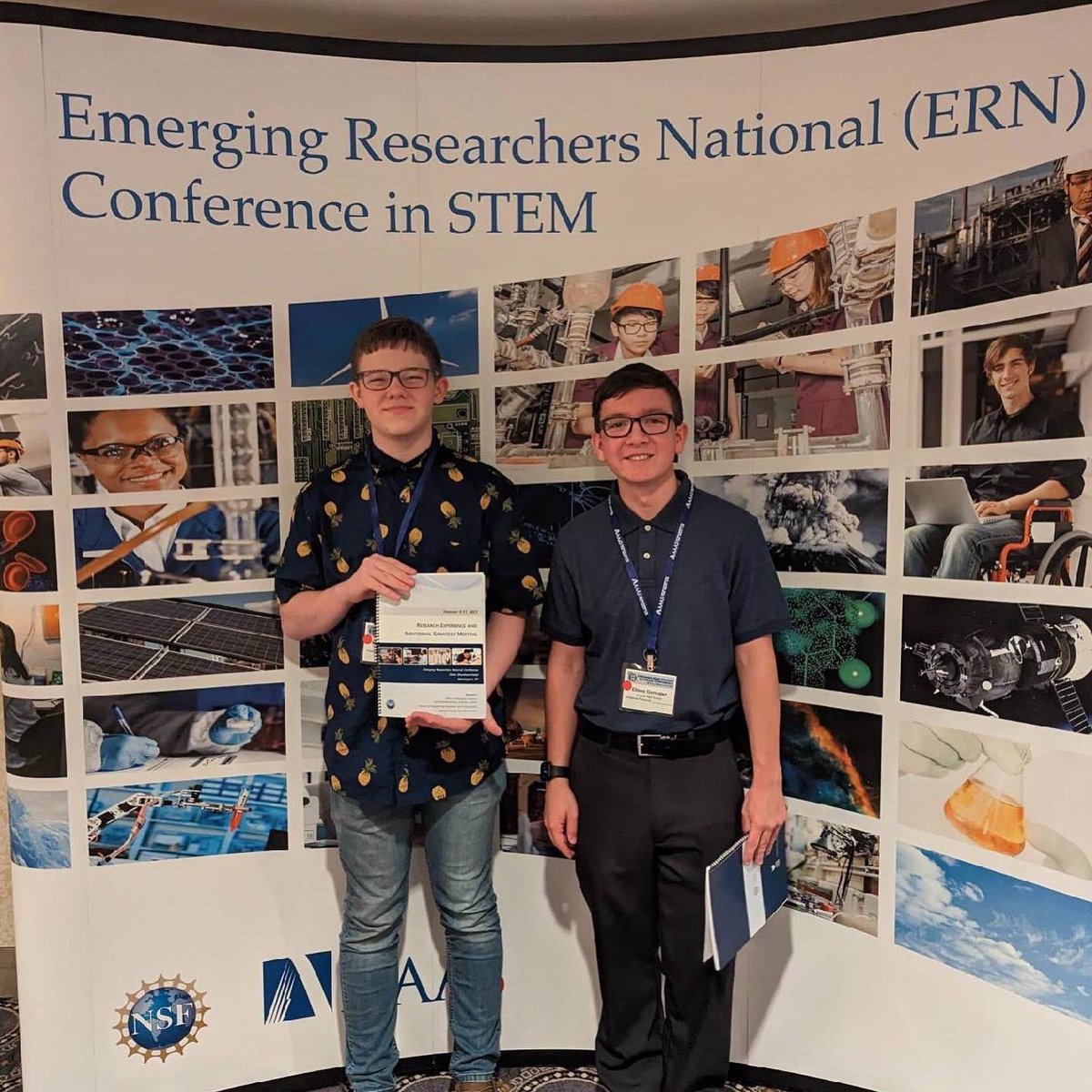 Jason_Sasser's tweet photo. Milestone moment for my boy! Today Nicholas and his research partner, Eli, got to present their Engineering project at the 2023 Emerging Researchers National Conference in Washington, D.C. Thank you, God, for blessing me with this boy and his opportunity! #Family https://t.co/ttI7KUle5u