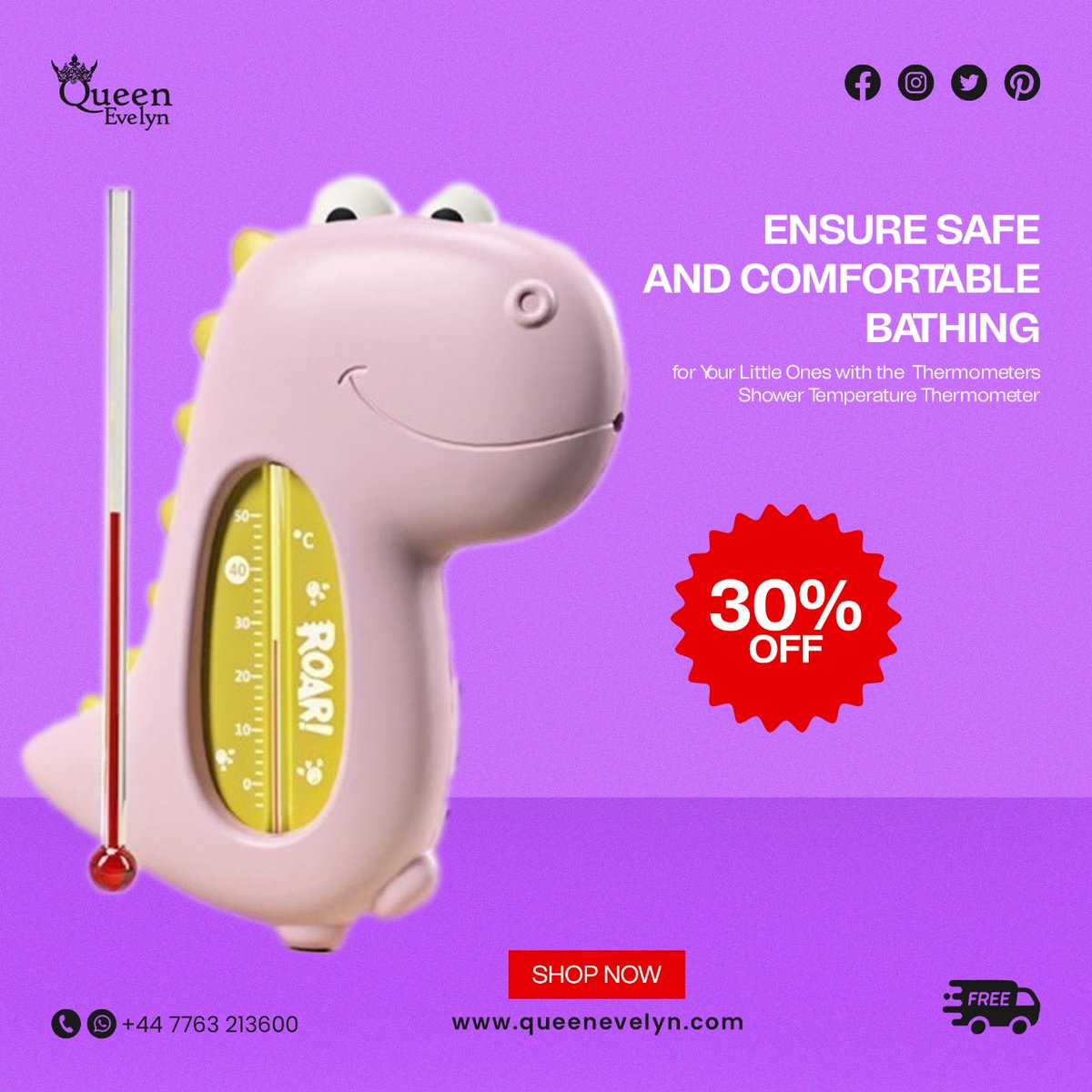 QueenEvelynMode's tweet image. Accurately monitor your child's water temperature with our child-friendly thermometer - ensuring a safe and enjoyable bathing experience.

Product Link: queenevelyn.com/products/aibed…

#ChildSafety #BathTimeEssentials #PoolTimeFun #TemperatureMonitoring #ParentingMustHaves #WaterSafety