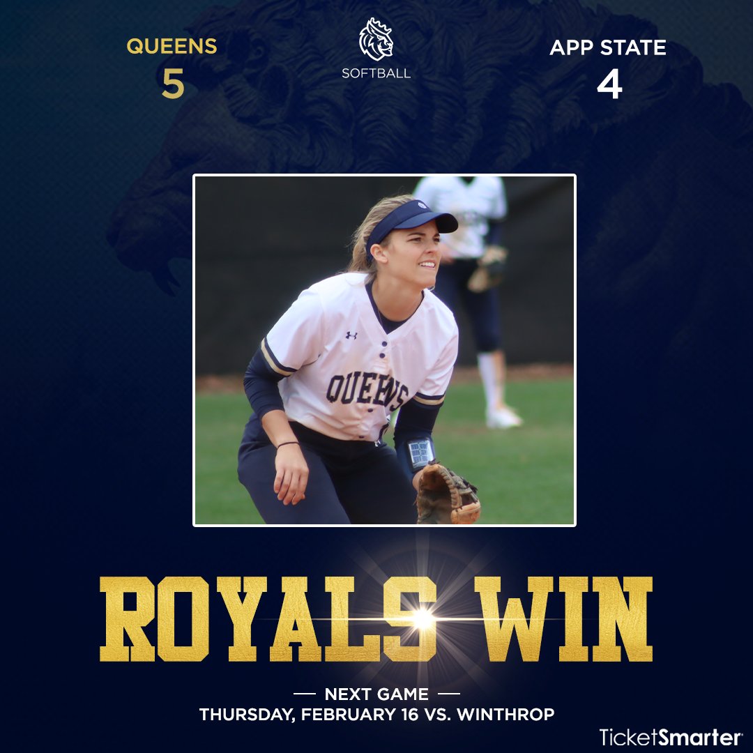🚨Royals Win

Queens commenced the season on a high note, defeating App State 5-4 in the first game of the doubleheader‼️ 

This marks the first Division I victory in program history!

#GoRoyals | #BeTheFirst
