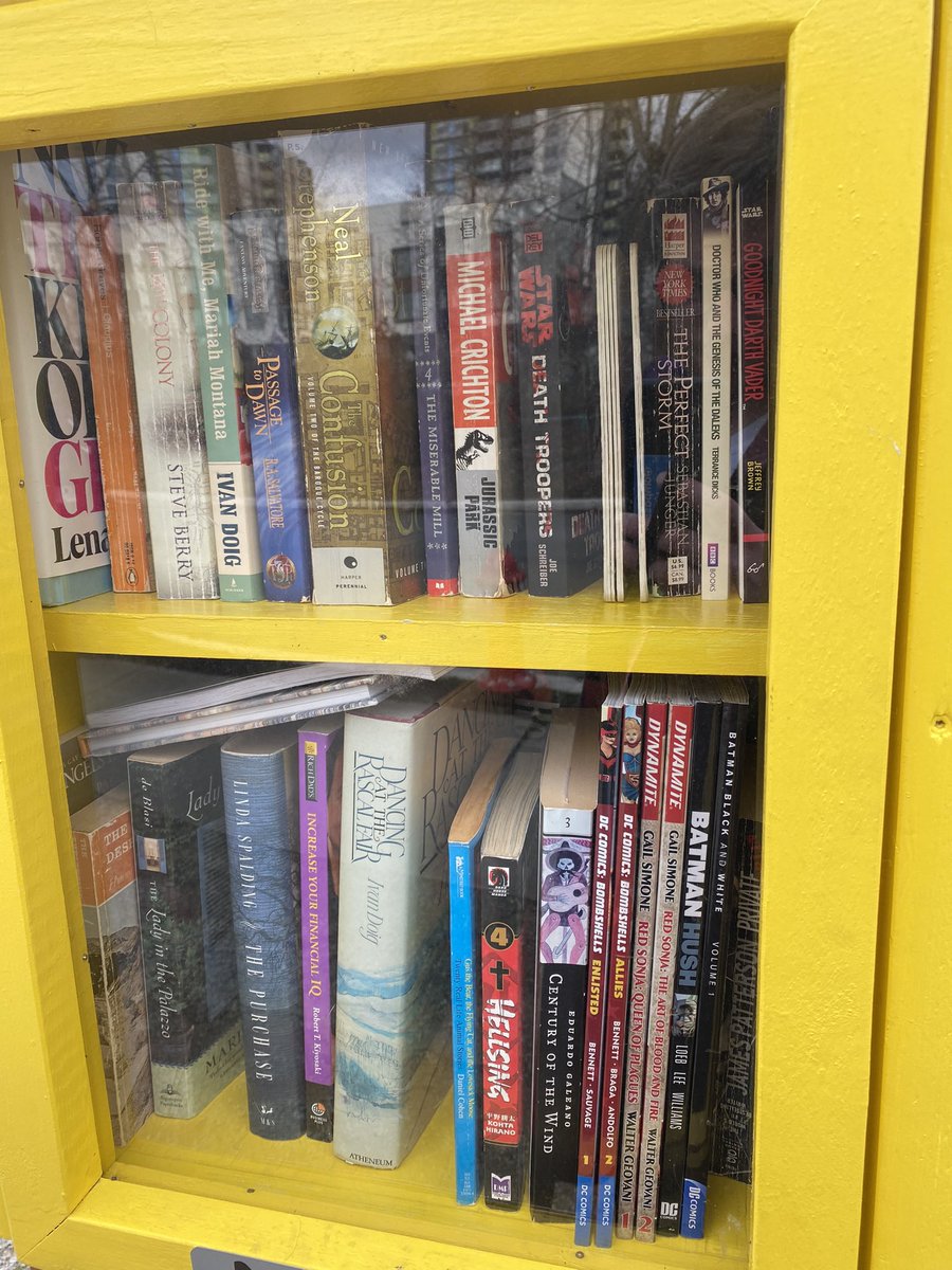 Always be sure to nourish your local little library with comics, as well as some sci-fi!