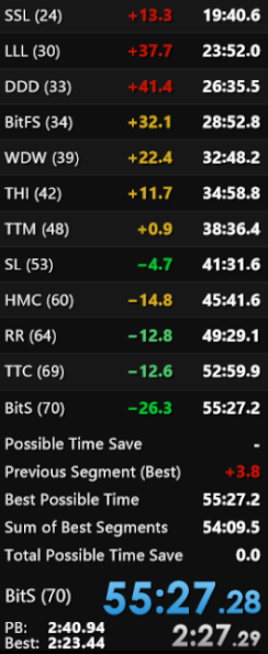 AndrewAJT's tweet photo. ANOTHER 70 Star PB! Was 41s behind due to a death in LLL, but 23s of new golds was enough to get the PB 😀 First PB with Mountain clip as well. Will upload to YT #sm64 #wiivc #speedrun https://t.co/EPtsikHK4O