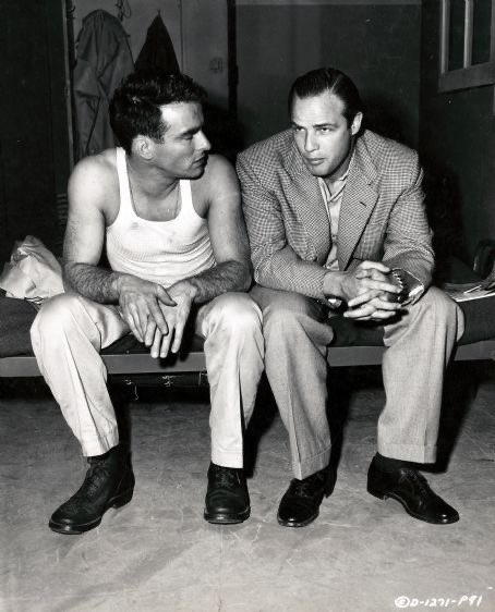 Montgomery Clift & Marlon Brando. 1950s. #greatactors