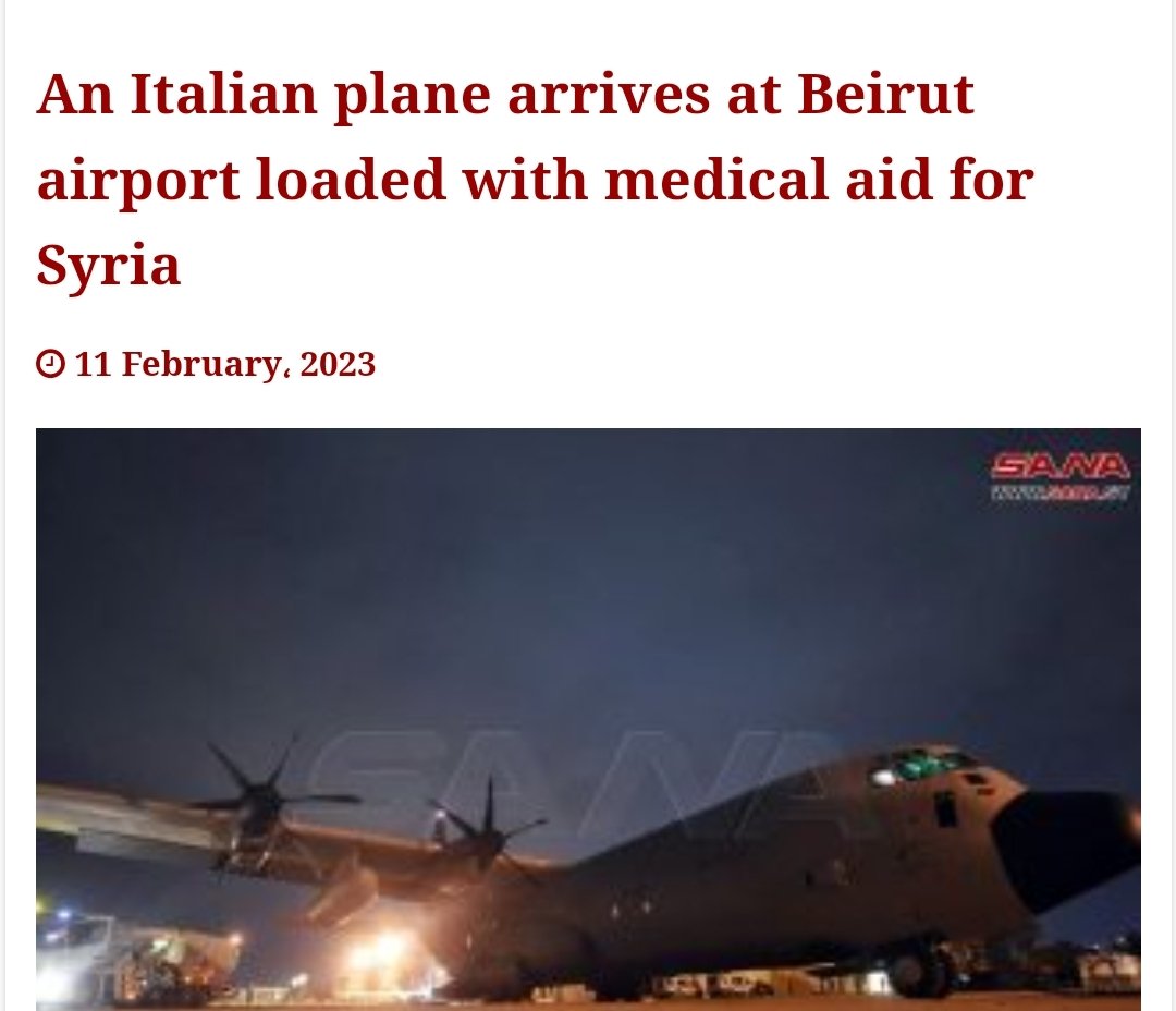 timand2037's tweet photo. Unlike most EU/NATO states, #Italy responds to the disaster in #Syria. https://t.co/Cr2iZ4aeV2 https://t.co/qXdJSeXhes