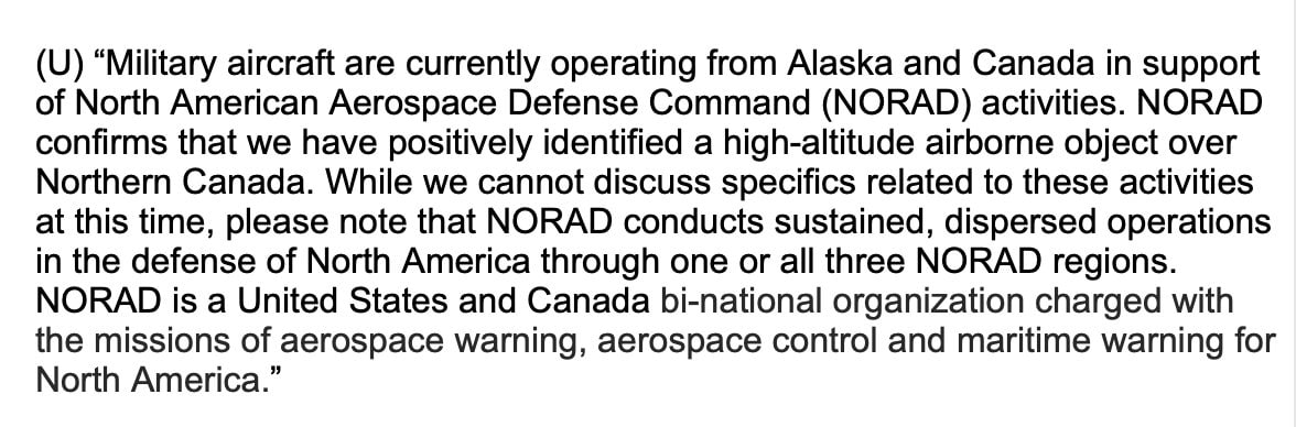 [情報] 北美防空司令部第三次發現飛行物入侵