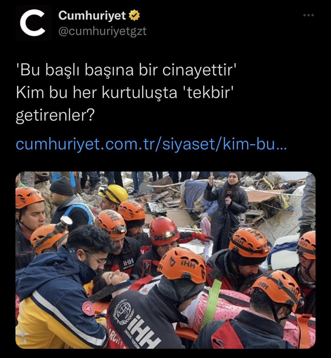 ulkerbey's tweet photo. Biziz. Allahu Ekber.

Dondurucu soğukta, anne sütü olmadan , 130 saat sonra enkazdan çıkarılmasına biz müslümanlar “Allahım ne büyüksün.” deriz. Sevinir, çıkartana şükrederiz. https://t.co/dybUwlirMW