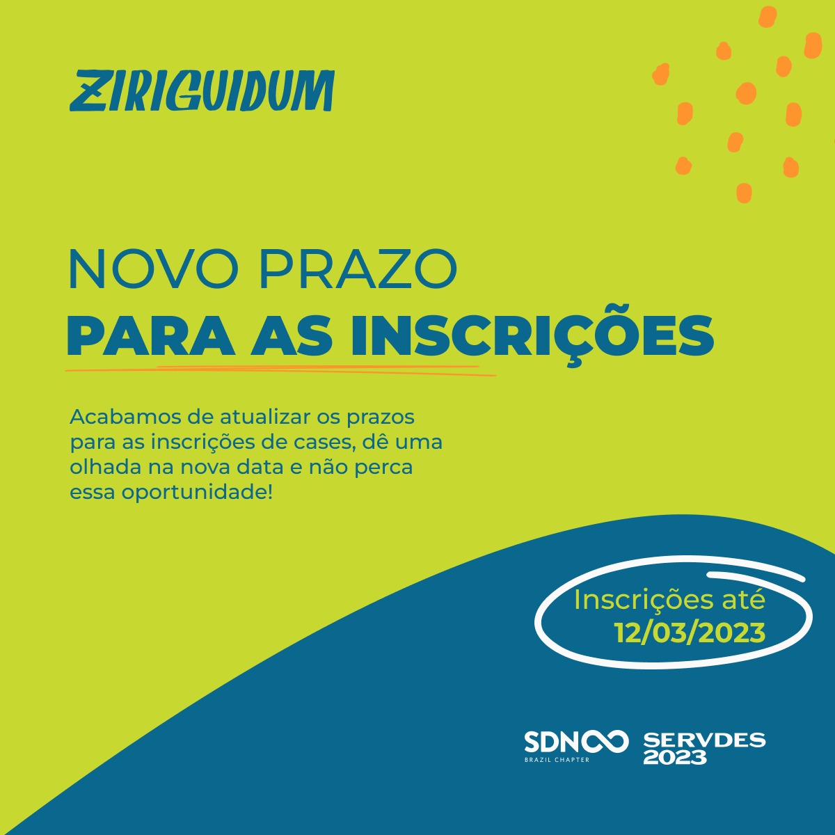 [PT] A <a href="/SDNetwork/">Service Design Network</a> Brazil prorrogou o prazo de inscrições para o Ziriguidum: casos de #designdeserviço brasileiros que serão apresentados no dia 11 de julho de 2023 na ServDes.2023!

[EN] This is a special call for Brazilian cases of #servicedesign.

sdnbr.com.br
