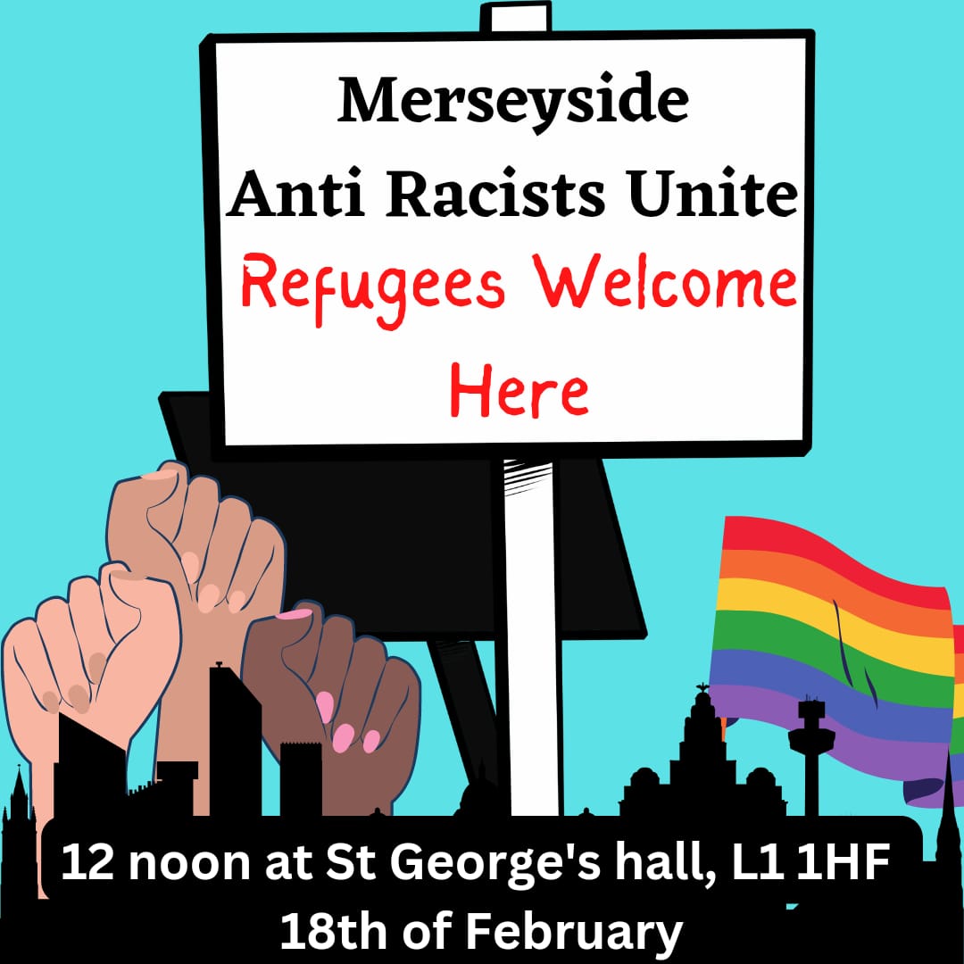 If you stand against the sickening scenes outside #SuitesHotel #Knowsley last night, then stand with us and <a href="/AntiRacismDay/">Stand Up To Racism</a> next week, 12pm outside St George's Hall, Liverpool ✊🏾
#RefugeesWelcome 
#Refugeesarewelcomehere