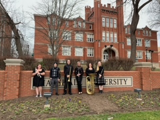Six fine SVHS musicians ready to perform at the 2023 Marshall University Honor Band.