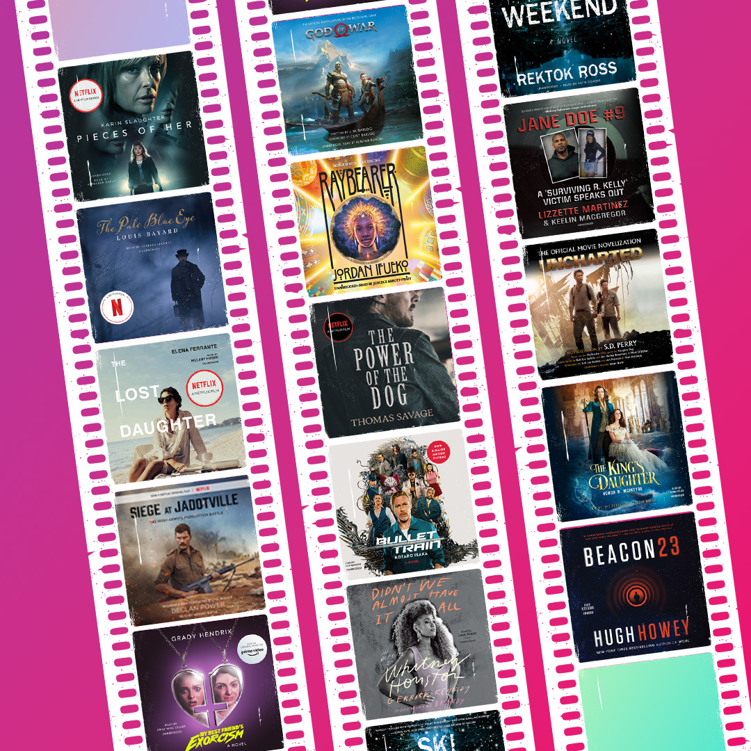 BlackstoneAudio's tweet photo. Calling all cinephiles and bookish buds!🎬🍿 Join the book to film club this ##GlobalMovieDay for star-studded hits from @karinslaughter, @RektokRoss, @sarajfoster, @ericmaikranz, @cilla_presley, and more!

📲Find them all at https://t.co/dgaAlpZFT2 (and @audible_com)! https://t.co/K0R5UI3AEi