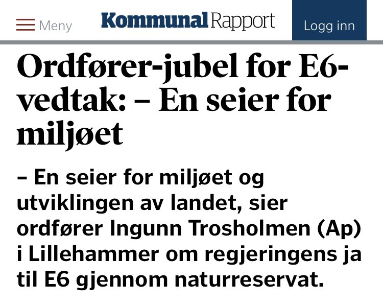 Det er typisk norsk å redde natur og miljø med motorvei gjennom naturreservat.