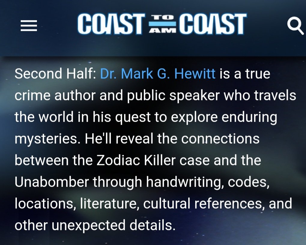 AuthorHewitt's tweet photo. In Sonoma County, Coast to Coast AM is on KSRO 1350 AM. My interview will be broadcast live starting at midnight, Monday, February 13, PST. Online, streamed through KSRO's website and other websites. Check local listings.

https://t.co/RyQ00041A1 
https://t.co/U7xR7b3rQr https://t.co/jJ8scMjEPt