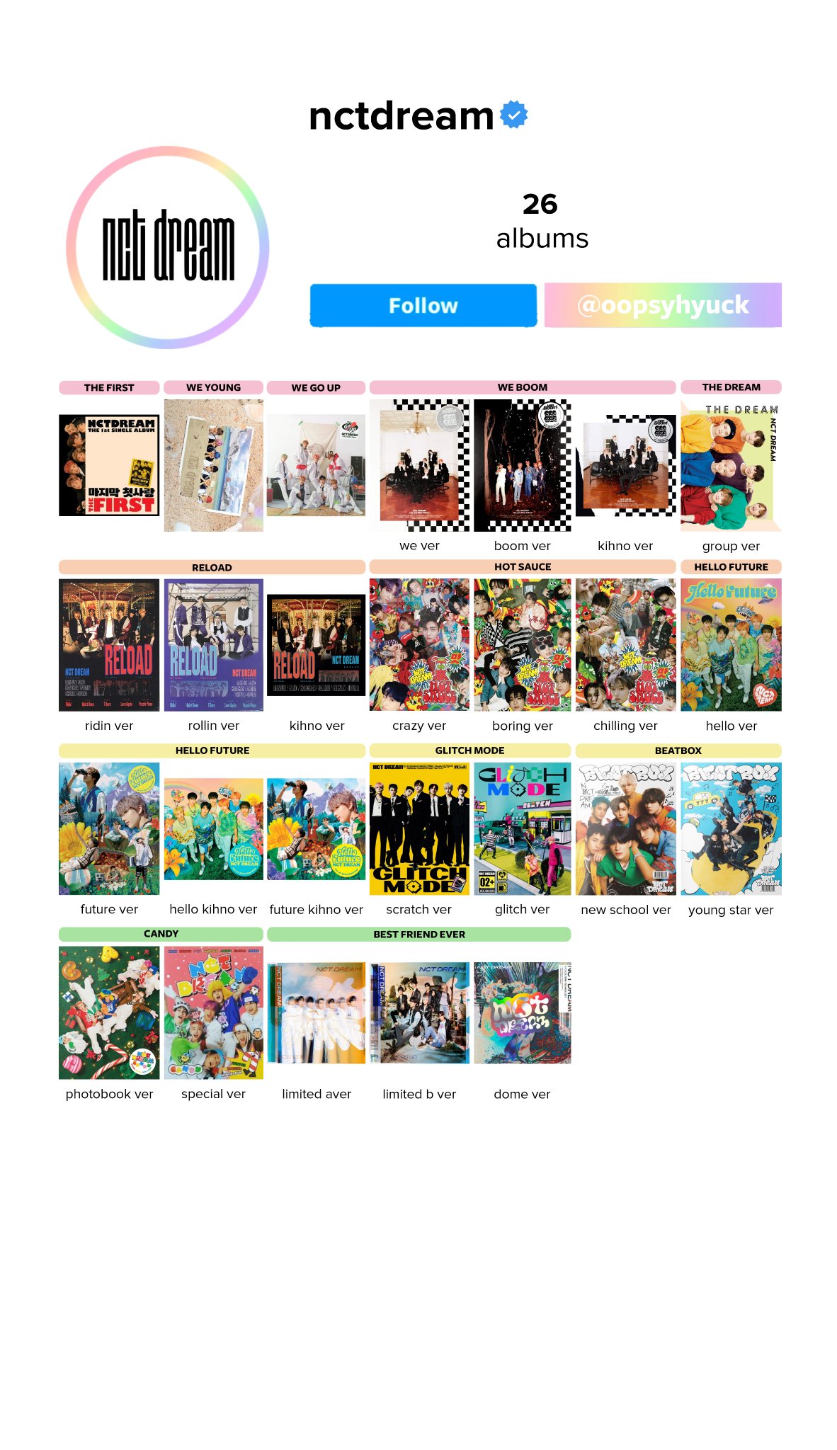 caitlin on X: "all nct dream albums (korean + japanese) template (updated  with best friend ever!) also download here: https://t.co/jZgQw98eN1  https://t.co/xBjpGuWJ1t" / X