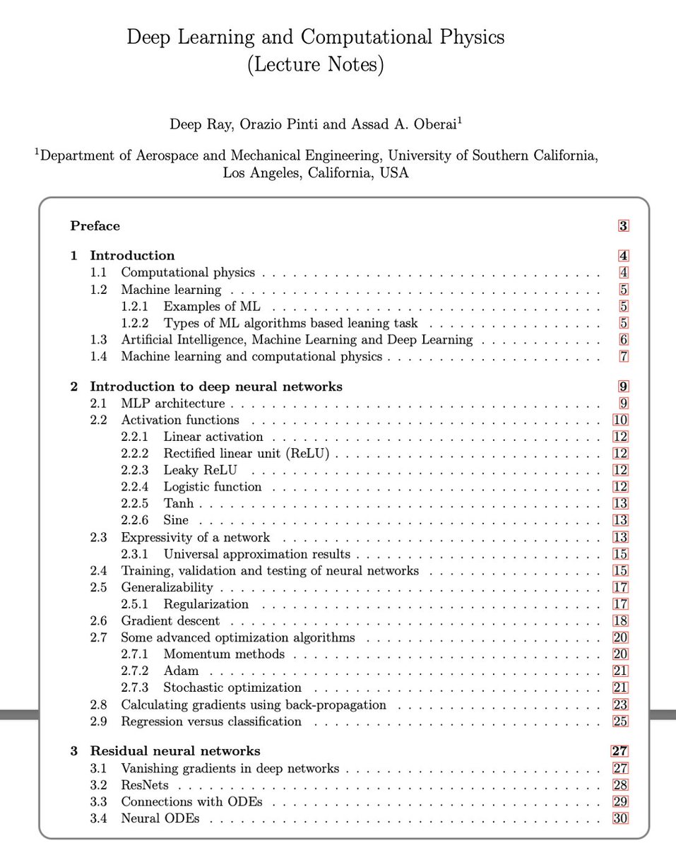 Deep Learning and Computational Physics - Lecture Notes, University of South California

Great &amp; concise notes on various fundamental topics in deep learning. The notes got a nice structure. Starts from the very basics, gradually to some DL architectures.

arxiv.org/abs/2301.00942…