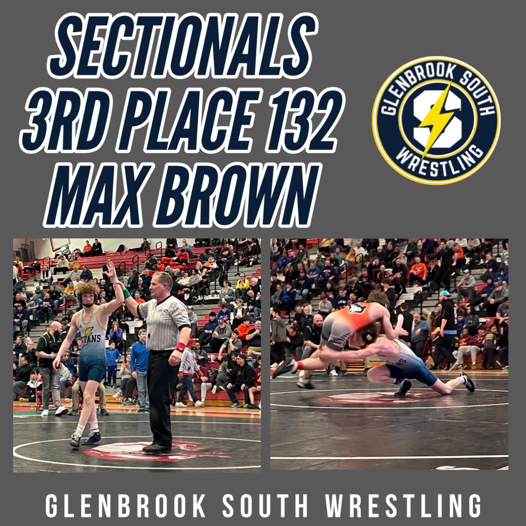 Congrats to junior Max Brown who wins 11-8 to take 3rd place at the Barrington IHSA Sectional <a href="/gbs_athletics/">Glenbrook South Athletics</a>