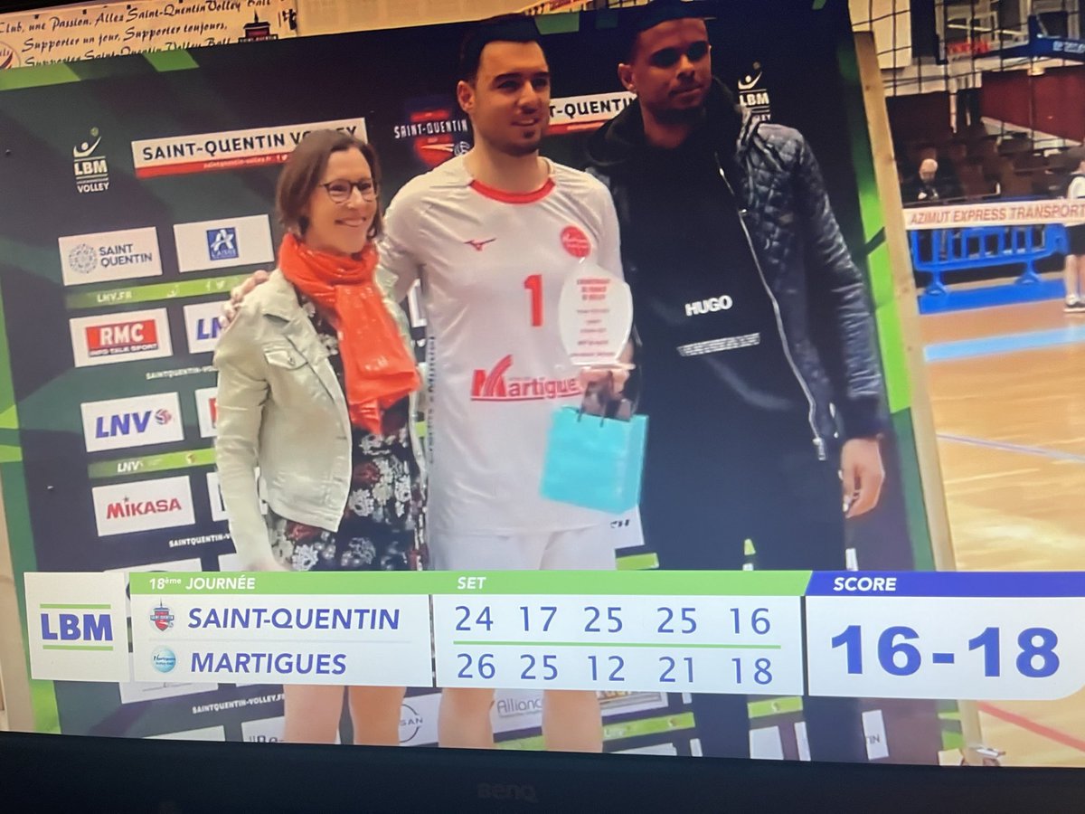 Eldin Demirovic élu #MVP après la victoire de Martigues à Saint-Quentin. Bravo Eldin, bravo à tous les Martégaux
