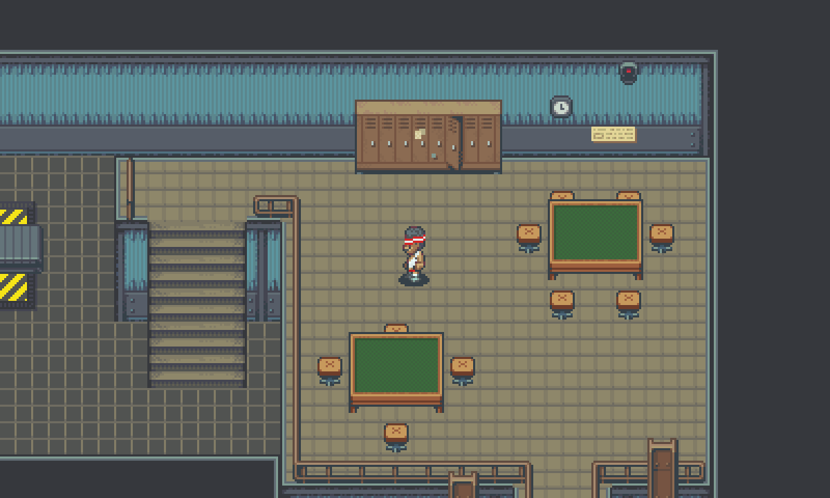 I'm looking for some help wrapping up DoD:GE:BaLL this year! Any pixel artists out there that can match this style interested in doing some tilesets for the game? Paid contract.

Mostly interior and city environments. Dystopian cyberpunkish theme. Spread the word!