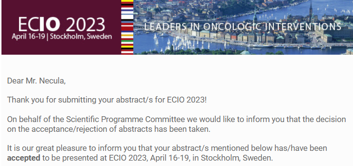 Incredibly happy to have our study on CT guided lung biopsies accepted for ECIO 2023 #interventionaloncology #interventionalradiology #ecio2023