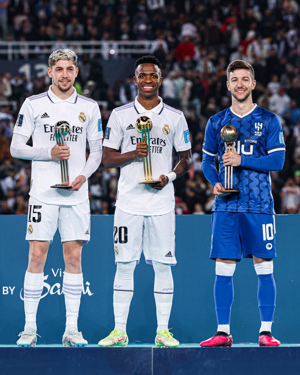 🥇 @ViniJr
🥈 <a href="/fedeevalverde/">Fede Valverde</a>
🥉 Vietto
#W8RLDCHAMPIONS