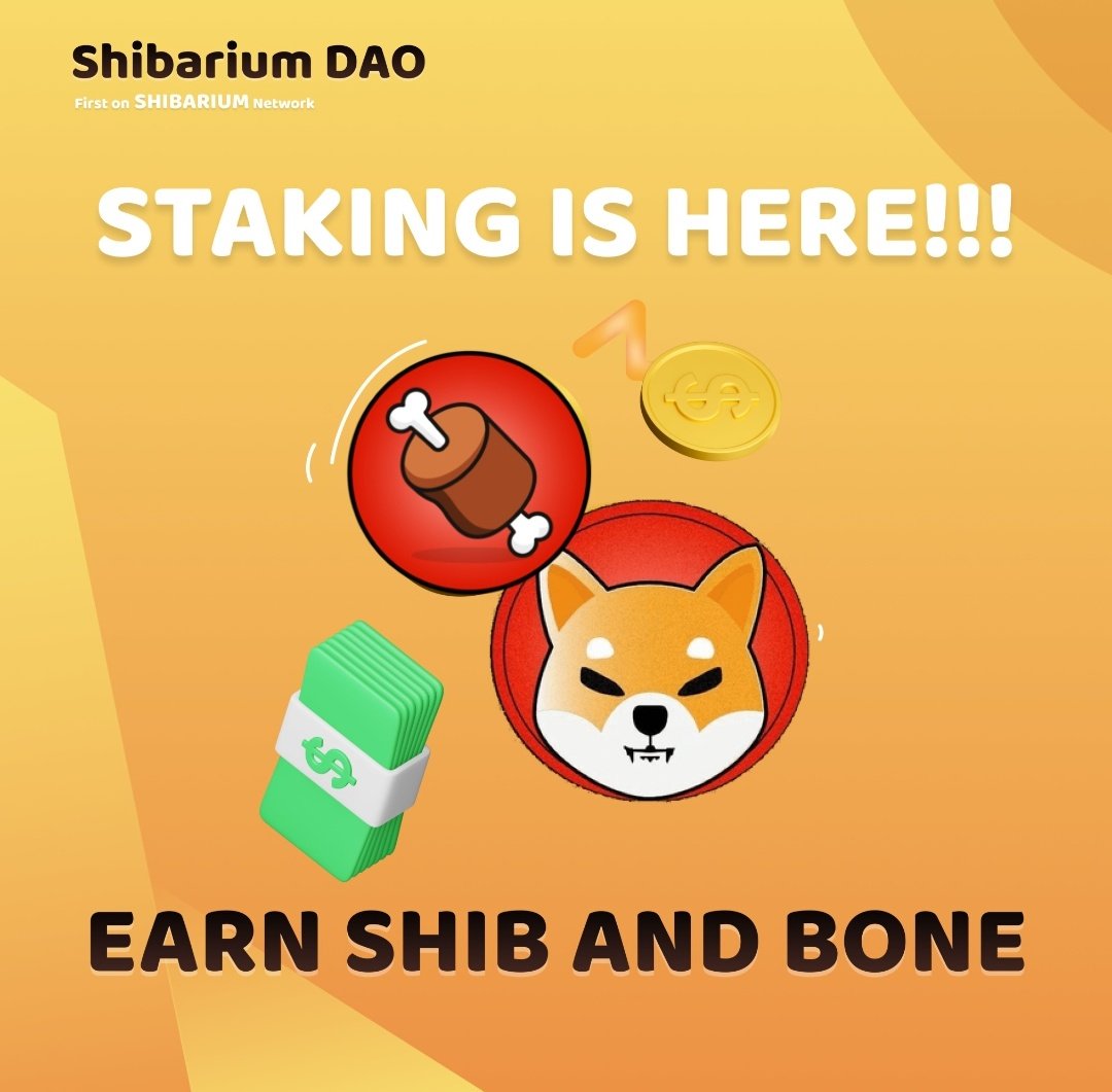 sandrashiba's tweet photo. Now @ShibariumDAO_io

Staking platform loaded with tokens worth over 6000$🤑

1⃣ Stake your #ShibDAO on #ShibRocket
2⃣ Recieve #ShibGOV to vote
3⃣ Chill and earn🐶 $SHIB + 🍖 $BONE reward

➡️https://t.co/9xGMb1VlyX

Later more exciting news about our staking platform

Stay tuned! https://t.co/Uhef4JLF5U