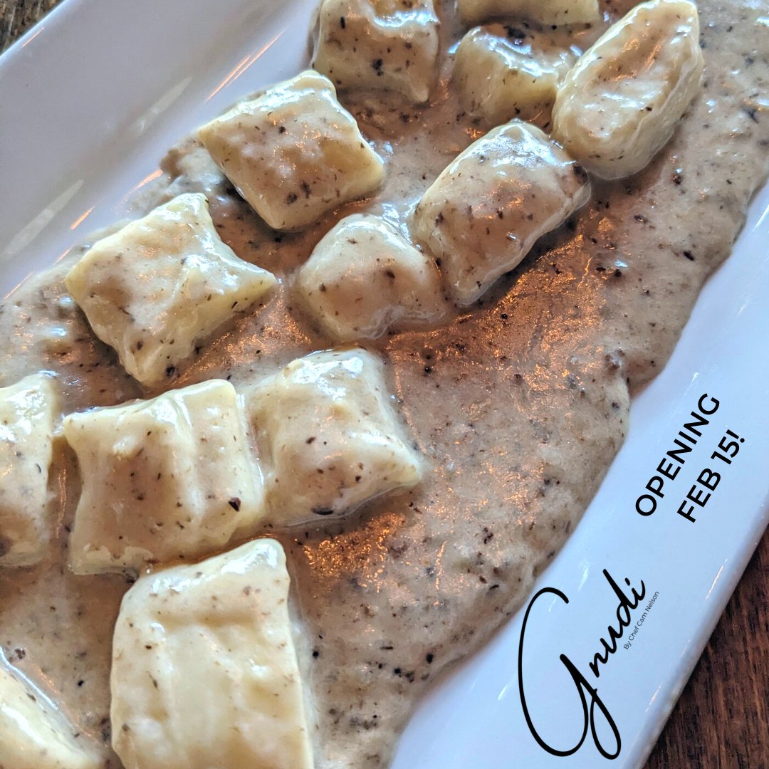 dine_epic's tweet photo. Life is full of pasta-bilities... especially at 5th St Food Hall!

GNUDI (pronounced nude-y) by Chef Cam Nelson will open on February 15th and offer handcrafted pastas (like truffle-infused gnudis (ricotta-based gnocchis) pictured) 🤤

#yegpasta #yegeats #yegrestaurants #yegdt https://t.co/IBqE4rp3fl