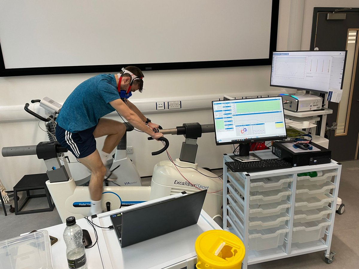 CGBrownstein's tweet photo. Head down and grind. Last familiarisation with 3 min all out test for our study assessing the effect of muscle damage and 
 NM fatigability on 3MT-derived critical power and W' @NCLUni_SportSci https://t.co/gvZGVYbcRS
