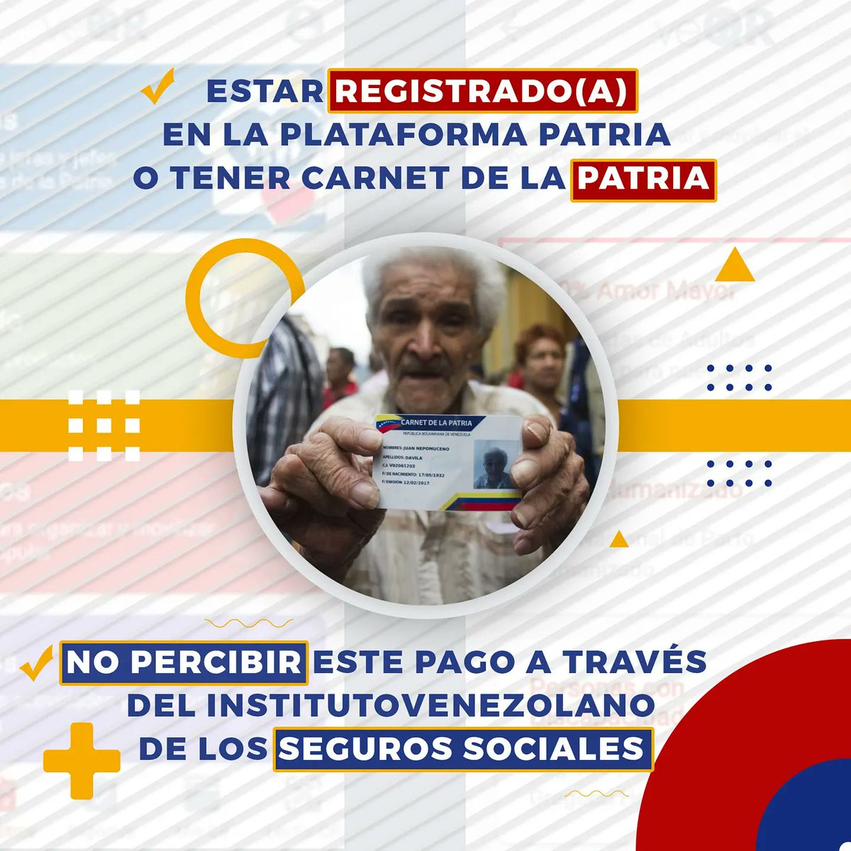 #ATENCION Conoce los pasos a seguir para ser pensionad@ e incorporad@ a la #PlataformaPatria. 

El #SistemaPatria trabaja para mantener una cobertura del 100% de atención a nuestr@s adult@s mayores.

#SomosPasiónCaribe #11Feb