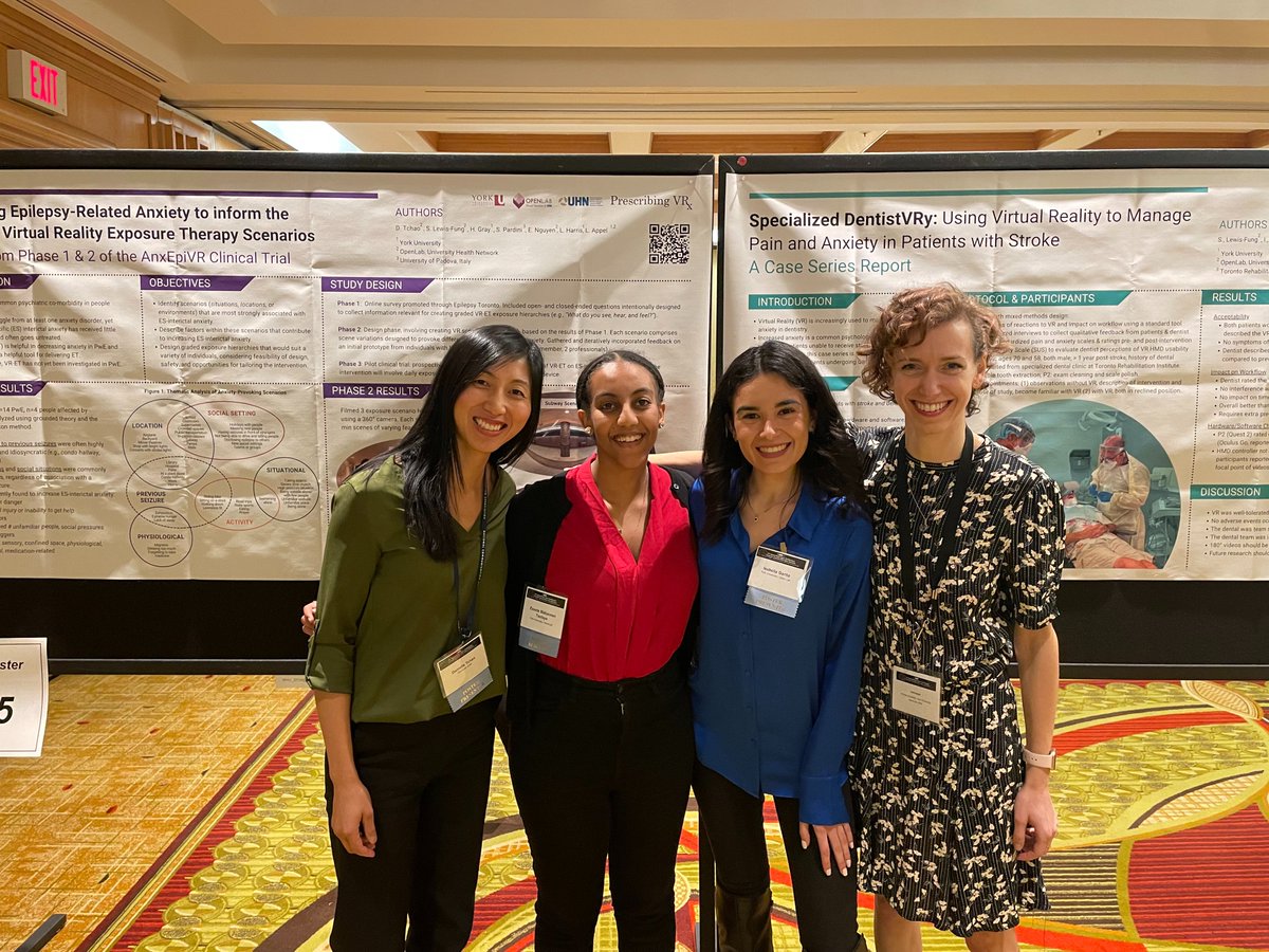 Proud of the #PrescribingVR team that presented at #UHN's #ABI conference on the use of #VR for #epilepsy  &amp; specialized #dentistry for #stoke patients! 🥽🤩🦷