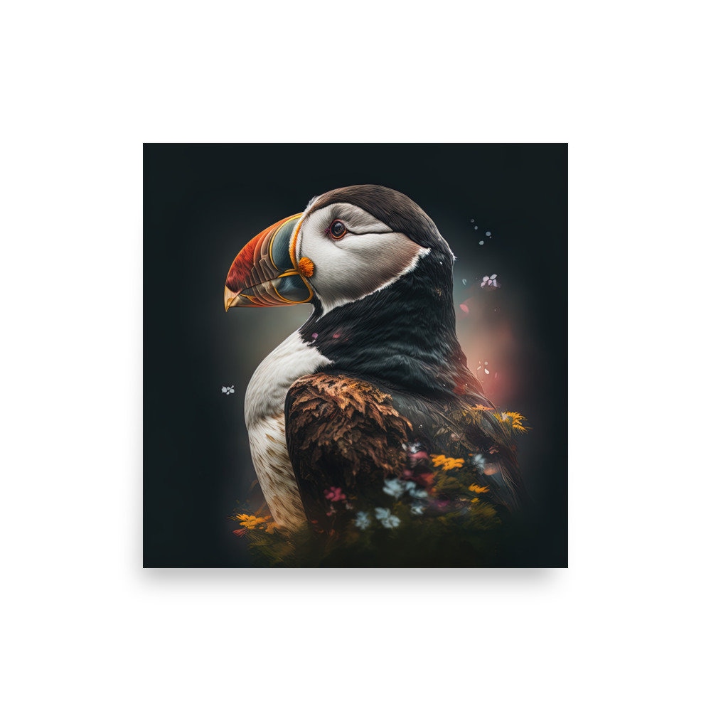 TimeBandit's tweet photo. PNW Puffin poster now on Etsy starting at $23, Link in Bio. https://t.co/B6AlLexUK1
