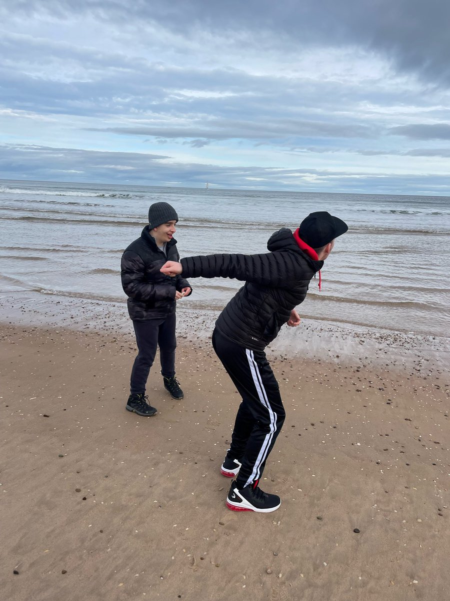 Autism_ND's tweet image. Some of our Moray team having fun &amp;amp; hot chocolate at the beach today on outreach ❤️

#thinkingdifferently #outreach #funatthebeach