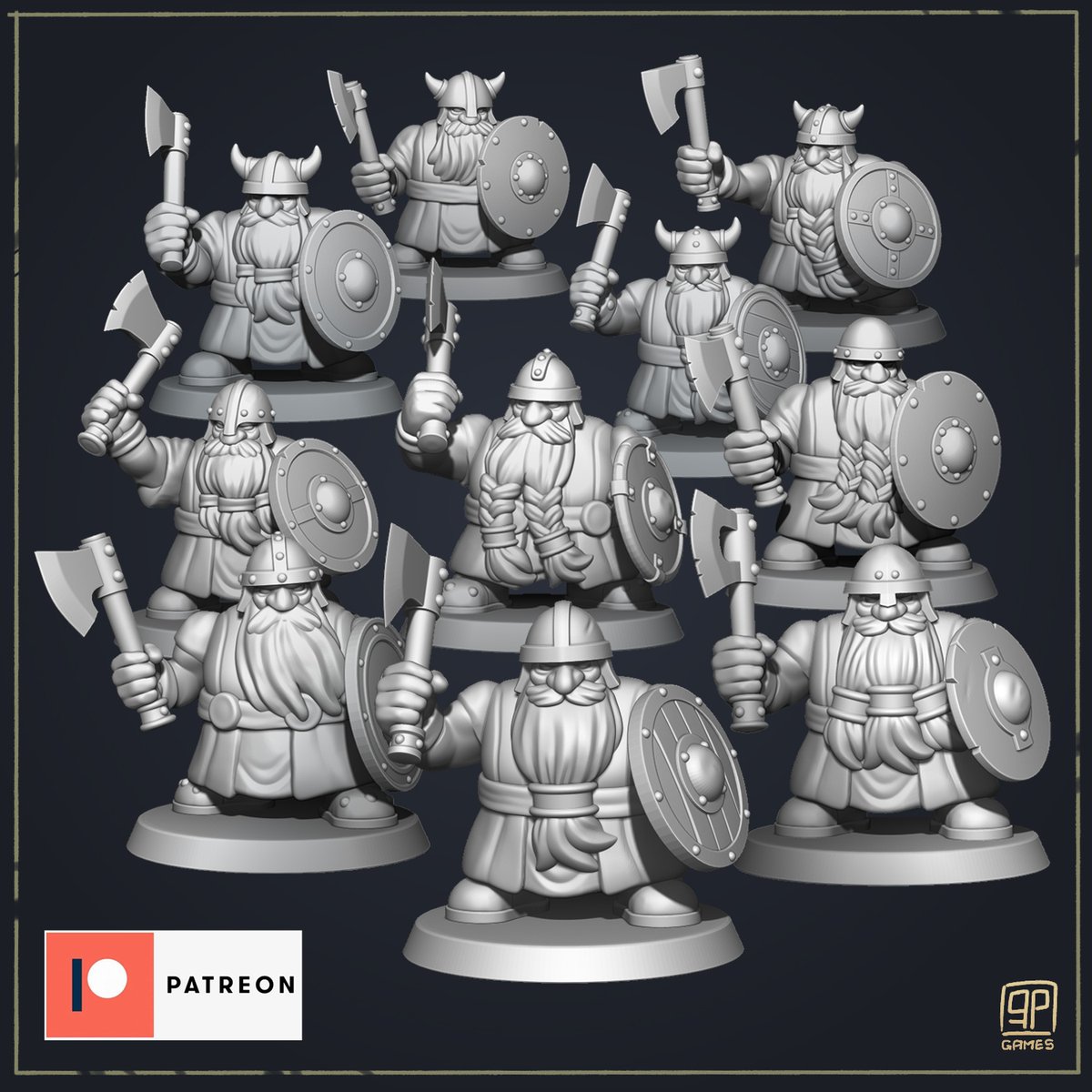 New dwarf warriors available on my Patreon :) patreon.com/qrolanp
#Wargaming #tabletopgaming